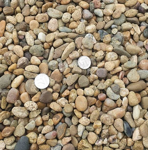 Kamenclub.ru: Галька окат (серо-желтая) фр.10-20 мм. купить  в Саратове галька серо-желтая, рыжая, серый речная окатанная округлая галька 5000 руб/т   фото КАМЕНЬ КЛУБ