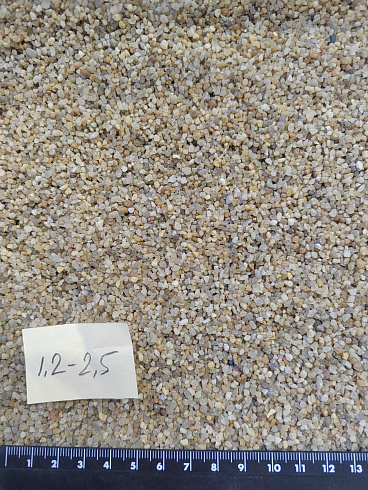 Кварцевый песок сухой фракцинированный фр. 1,2-2,5 мм.  купить в Саратове фото Камень Клуб