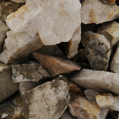 фото Кварц ( фр. 70-100 мм)  купить в Саратове в интернет-портале КАМЕНЬ КЛУБ