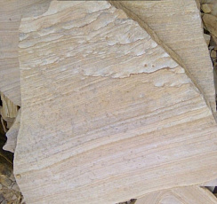 Kamenclub.ru: Песчаник пластушка желтый с рисунком (4-6 см)  купить в Саратове плитняк пластушка желтый с рисунком песчаник 9 000 руб/м3   фото КАМЕНЬ КЛУБ