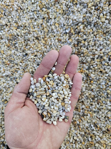 фото Галька крымская жемчужная фр. 3-5 мм. купить в Саратове  в интернет-портале КАМЕНЬ КЛУБ